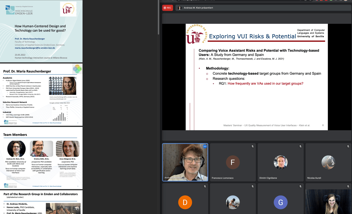 Forschungsvortrag an der Universität Mailand Bicocca Mai&nbsp;2022