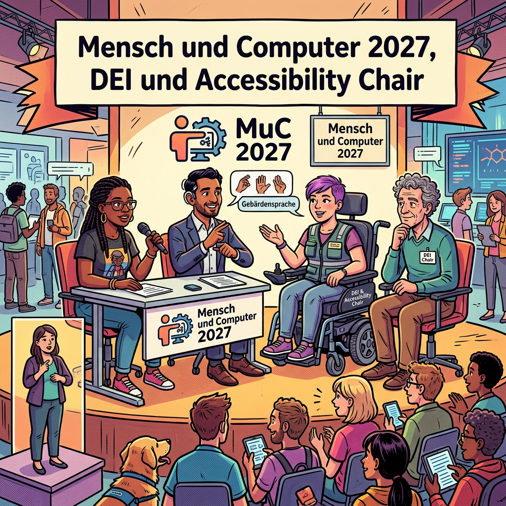 Mensch und Computer 2027, DEI und Accessibility Chair; inclusive accessibility panel with sign language